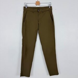 Lululemon Commission Pant Slim Warpstreme Mens 30 Brown Chino Pants Preppy